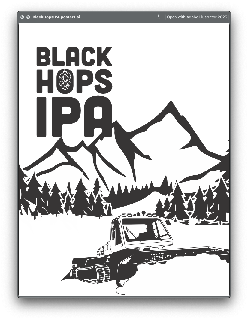 Valdez Brewing Black Hops IPA — full label layout overview